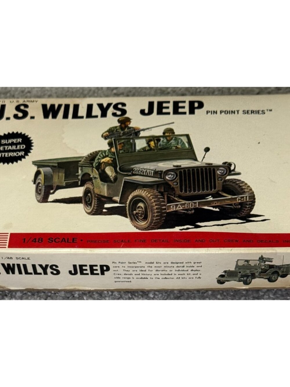 Bandai U.S. Willy’s Jeep 1/48 Scale Armored Division Series 8284